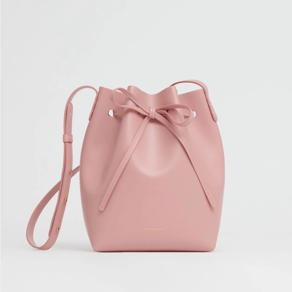 NWOT Mansur Gavriel Bucket Bag in Rose/Bordo